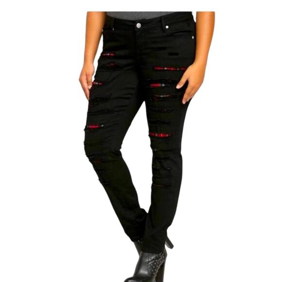 Torrid Premium Skinny Jeans 5 Working Pocket Belt Loops Size 26R Black - Picture 3 of 15